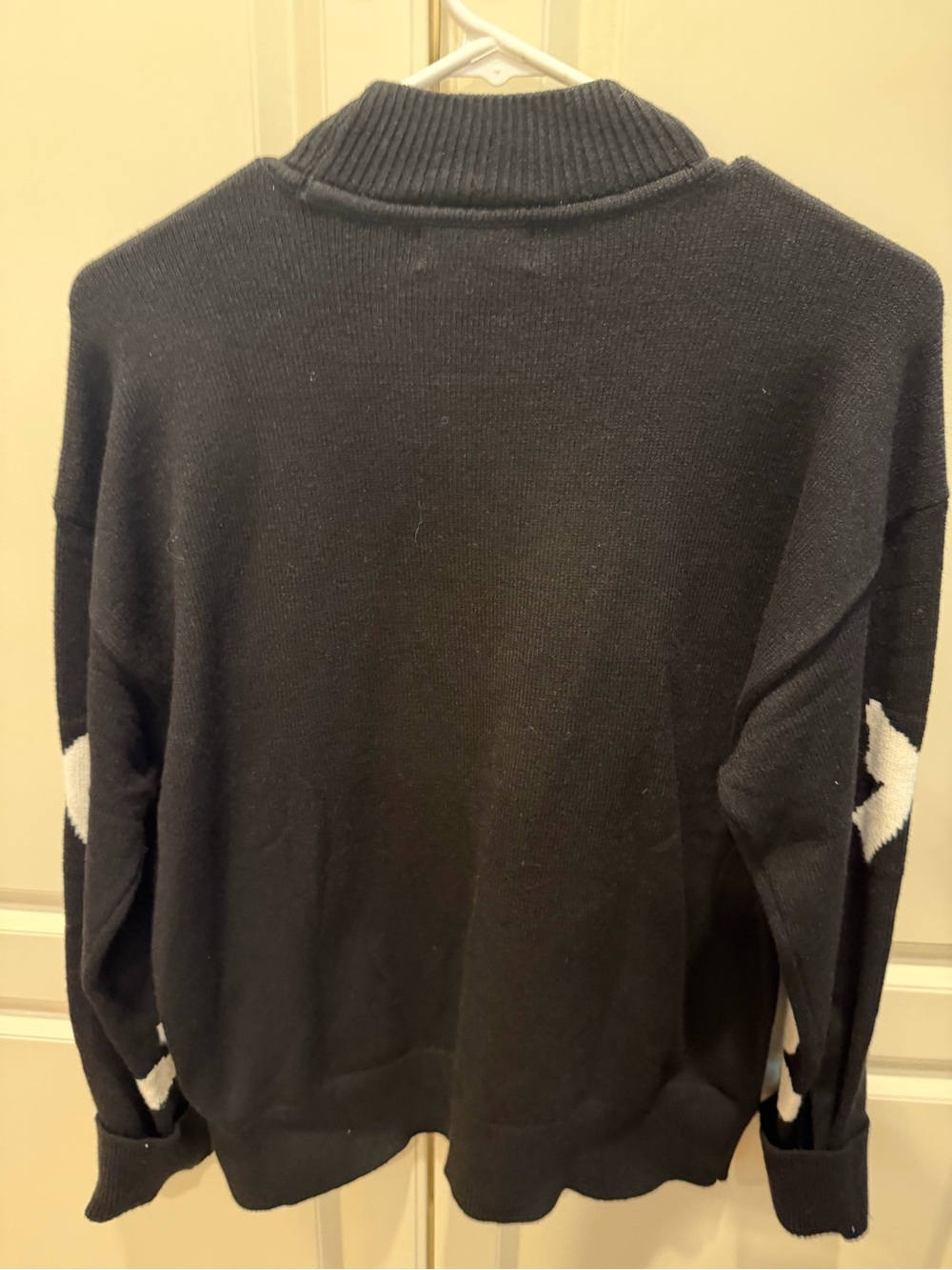 Karl Lagerfeld Black Sweater with White Bow Accents - Picture 7 of 9